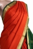 Pure Contrast Mysore Crepe Silk Saree